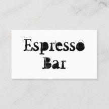 Bar Espresso Blanc Générique - Carte de visite