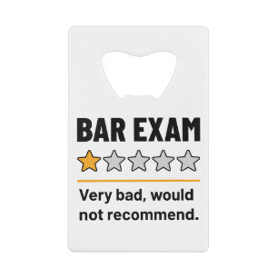 Bar Exam Funny 1 Étoiles Très Mauvais Ne Recommand