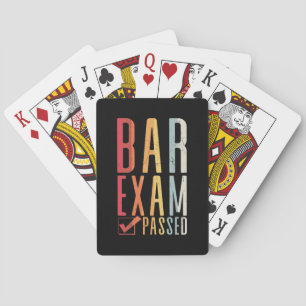 Bar Exam Karo Rechtsanwalt Passer Absolvent Spielkarten