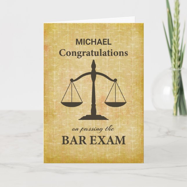 Bar Examen des Juristischen Beirats Karte (Vorderseite)