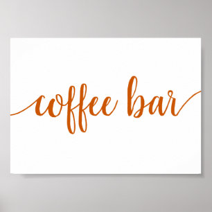 Bar Fall Orange Any Event Sign Poster