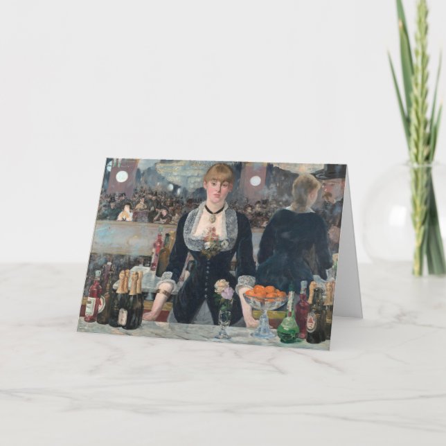 Bar Folies-Bergere Manet Impressionist Painting Karte (Vorderseite)