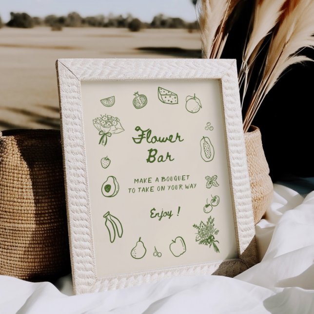 Bar für grüne Blume vom Markt Poster (Von Creator hochgeladen)