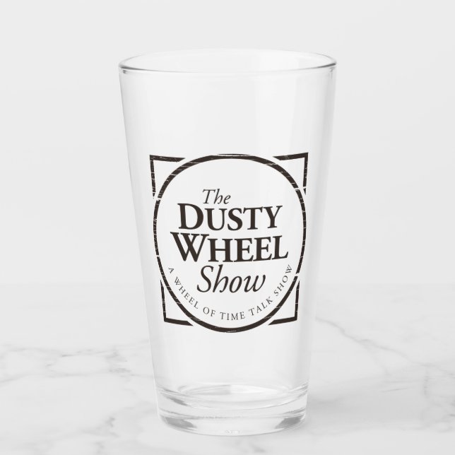 Bar für Podcast-Logos auf dem Dusty Wheel Glas (Vorderseite)