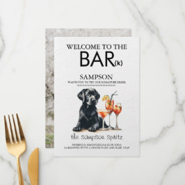 Bar für schwarzes Labor Menükarte