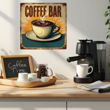 Bar für Vintagen Kaffee