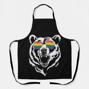 Bär Gay LGBTQ Regenbogen-Sonnenbrille Pride-Flagge Schürze
