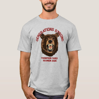 Bär “Generationen Stark” Benutzerdefinierte Famili T-Shirt