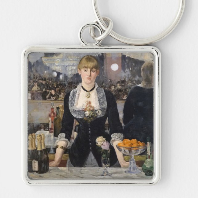 Bar Girl in den Folies Bergere Frankreich Schlüsselanhänger (Vorne)