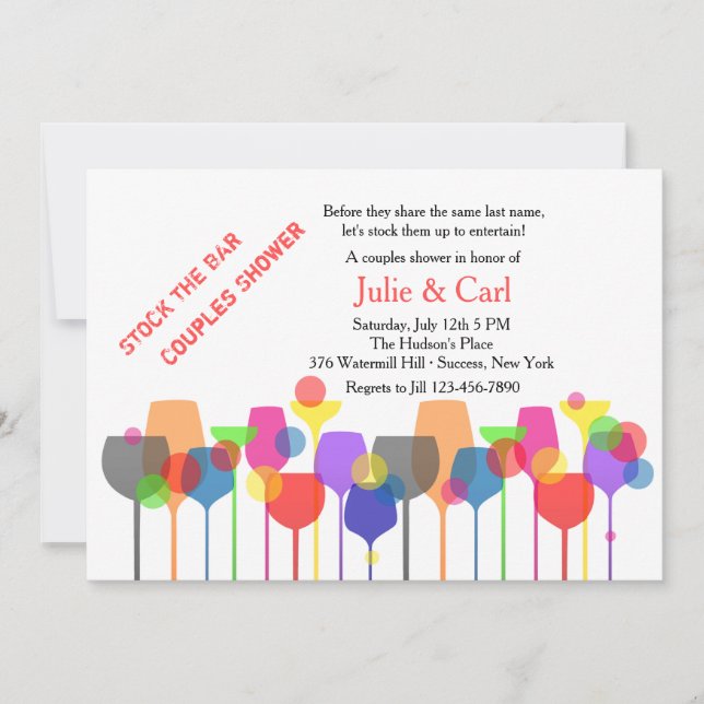 Bar-Glas-Einladung Einladung (Vorderseite)