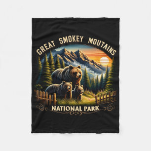 Bär Great Smokey Mountains Nationalpark Schwarzer Fleecedecke