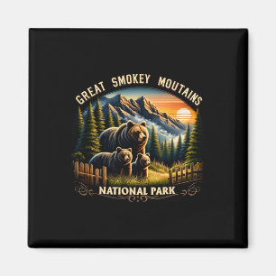 Bär Great Smokey Mountains Nationalpark Schwarzer Magnet