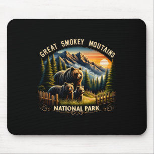 Bär Great Smokey Mountains Nationalpark Schwarzer  Mousepad