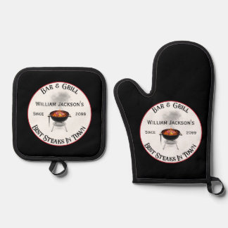 Bar & Grill GRILLEN Grill Master Ofenhandschuh & Topflappen-Set