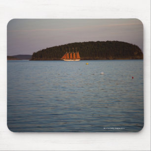Bar-Hafen, Maine am Sonnenuntergang Mousepad
