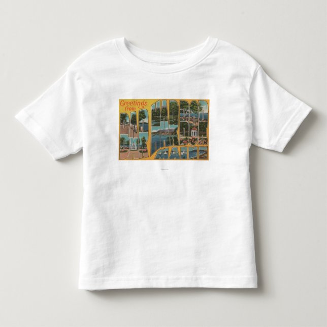 Bar-Hafen, Maine - große Buchstabe-Szenen Kleinkind T-shirt (Vorderseite)