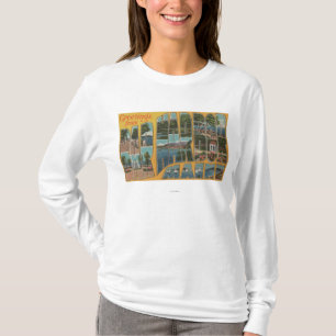 Bar-Hafen, Maine - große Buchstabe-Szenen T-Shirt