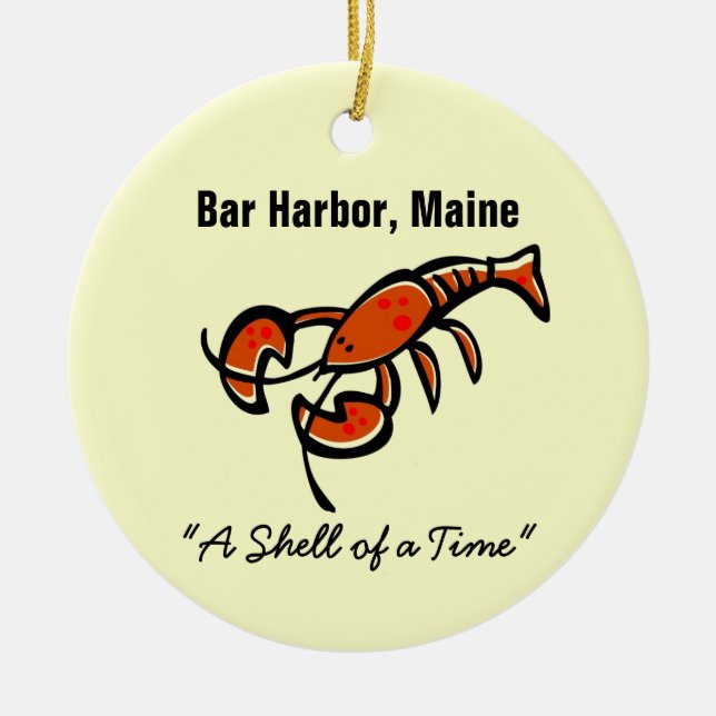 Bar-Hafen, Maine-Hummer Keramikornament (Vorne)