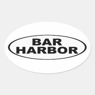 Bar-Hafen Maine Ovaler Aufkleber