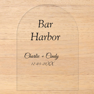 Bar Harbor Junggeselinnen-Abschied Hochzeit von Br Acryleinladungen