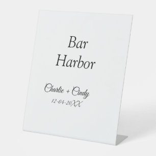 Bar Harbor Junggeselinnen-Abschied Hochzeit von Br Sockelschild