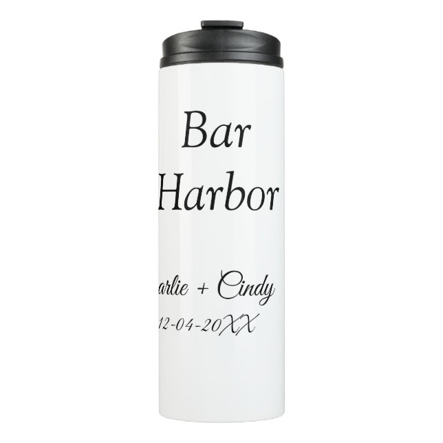 Bar Harbor Junggeselinnen-Abschied Hochzeit von Br Thermosbecher (Vorderseite)