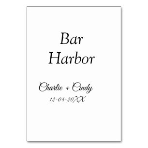 Bar Harbor Junggeselinnen-Abschied Hochzeit von Br Tischnummer