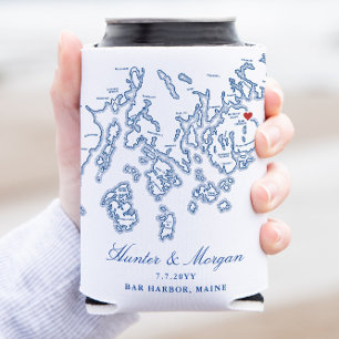 Bar Harbor Maine Gastgeschenk Hochzeit Drink Dosenkühler