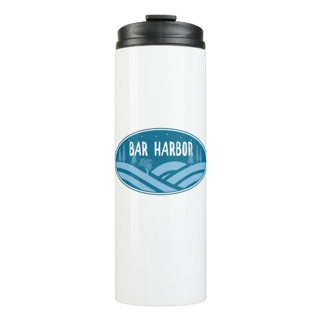 Bar Harbor Maine im Freien Thermosbecher (Vorderseite)
