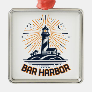 Bar Harbor Maine Leuchtturm Sonnenaufgang Ornament Aus Metall