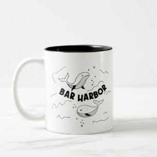Bar Harbor Maine Wale Zweifarbige Tasse
