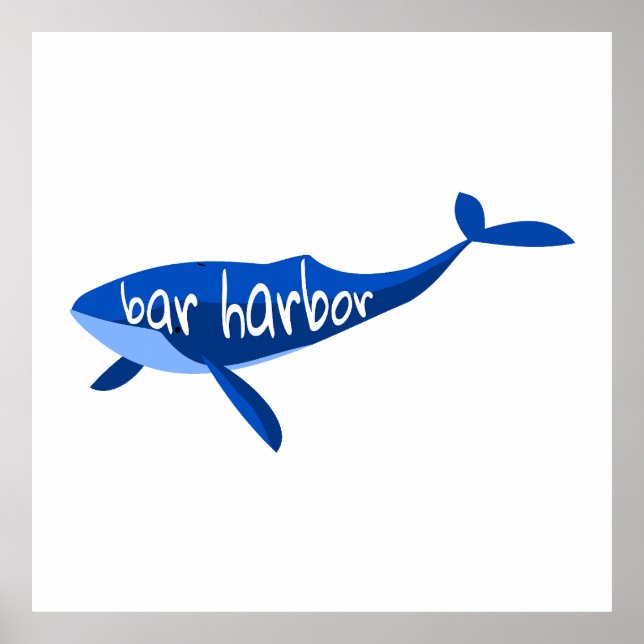 Bar Harbor Maine Whale Poster (Vorne)