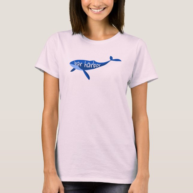 Bar Harbor Maine Whale T-Shirt (Vorderseite)