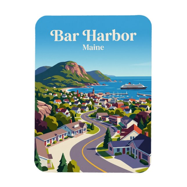 Bar Harbor USA Magnet (Vertikal)