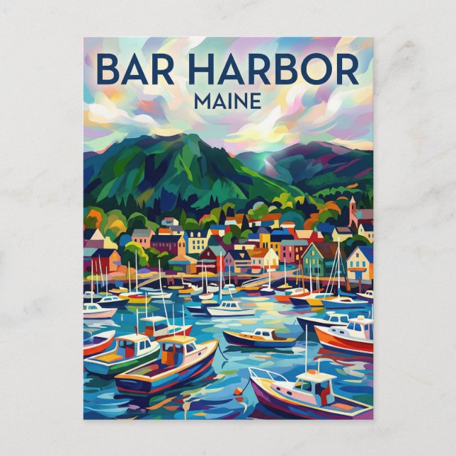 Bar Harbor USA Postkarte (Vorderseite)