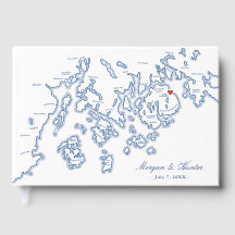 Bar Harbour Guest Book - Penobscot Bay Maine Karte