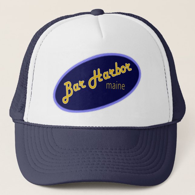 Bar Harbour Maine bestickte Wirkung, Truckerkappe (Vorderseite)