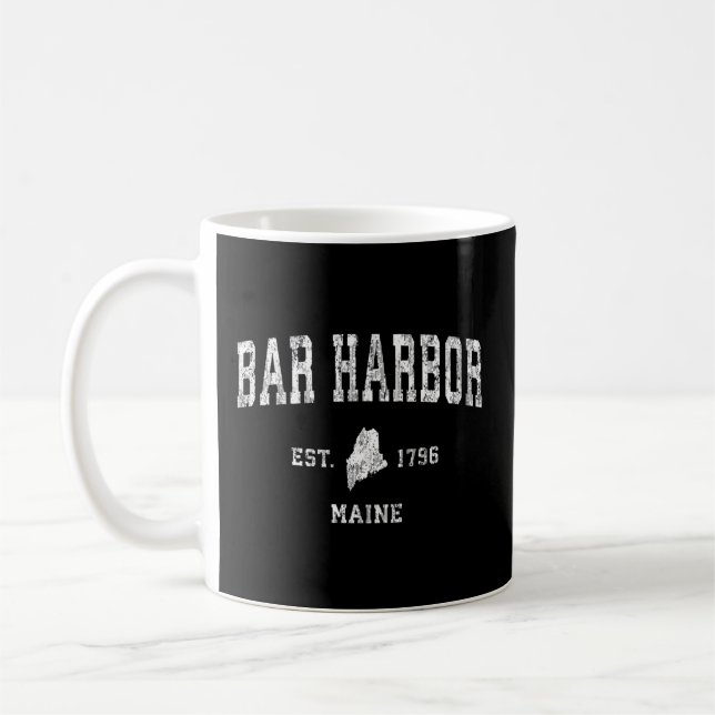 Bar Harbour Maine Me Athletic Sports Kaffeetasse (Links)