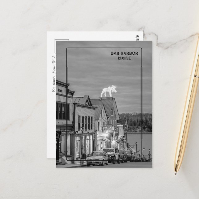 Bar Harbour, Maine Postkarte (Vorderseite/Rückseite Beispiel)