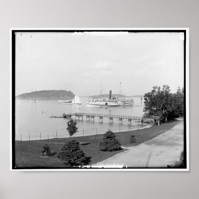 Bar Harbour View, Maine, Vintag c1901 Poster (Vorne)