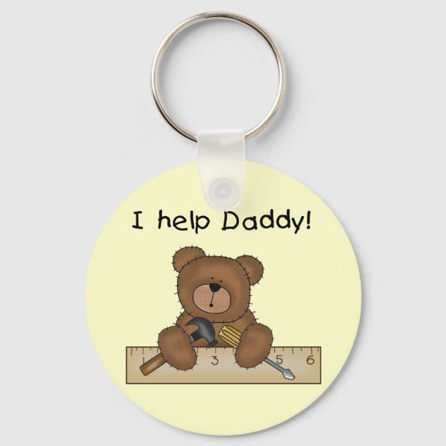Bär hilft Daddy Tshirts und Geschenke Schlüsselanhänger (Vorderseite)