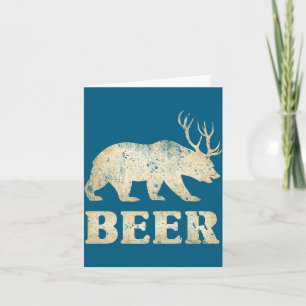 Bär Hirsch Vintage Bier Karte