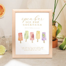 Bar Ice Pop Cocktails Bar Settecentesimo Ice Pop Poster