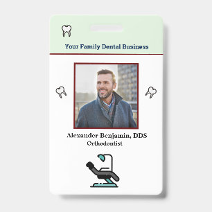Bar-ID des Fotos Dentist-Logo für Mitarbeiter Ausweis