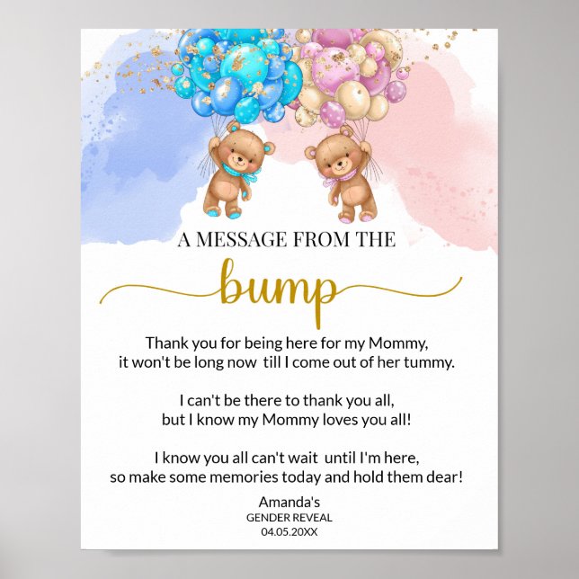 Bär ihm oder ihr eine Nachricht aus dem Bump Poste Poster (Vorne)