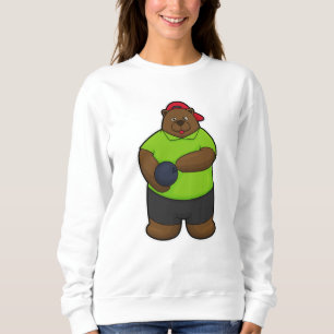 Bär im Bowling mit Bowlingball Sweatshirt