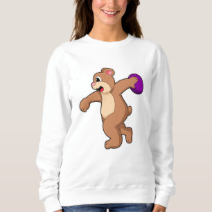 Bär im Bowling mit Bowlingball Sweatshirt