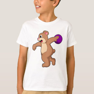 Bär im Bowling mit Bowlingball T-Shirt