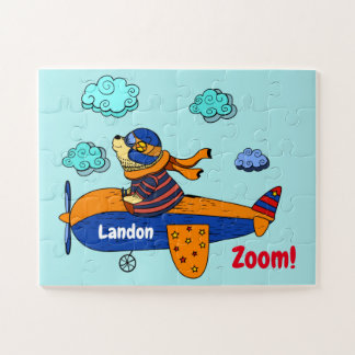 Bär im Flugzeug! Personalisiertes Kind