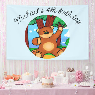 Bär im Grasland-Geburtstag  Banner